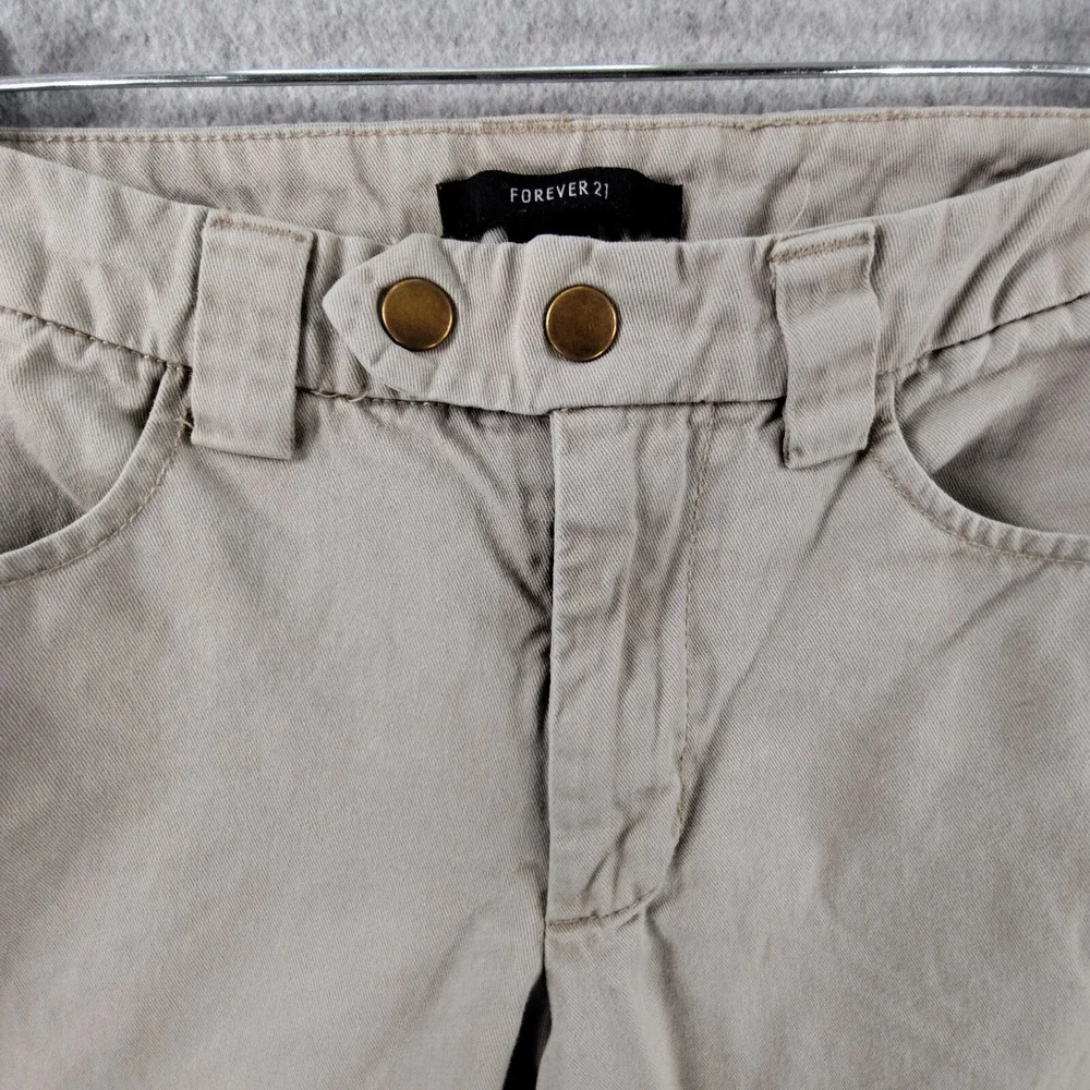 Women's Forever 21 Size XS‎ Frayed Hem Like Cargo Beige Pants📸SEE PIC📏📸